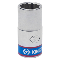 KING TONY (233007M) Головка торцевая стандартная двенадцатигранная 1/4", 7 мм