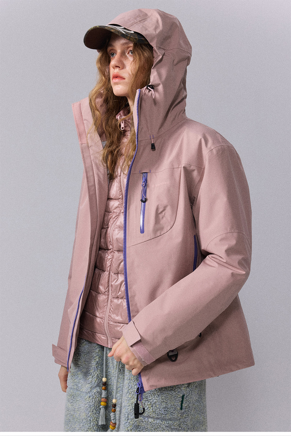 WMNS Куртка Nothomme Monterest 3-in-1 Waterproof розовый