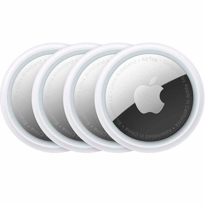 Трекер Apple AirTag белый/серебристый комплект 4 шт