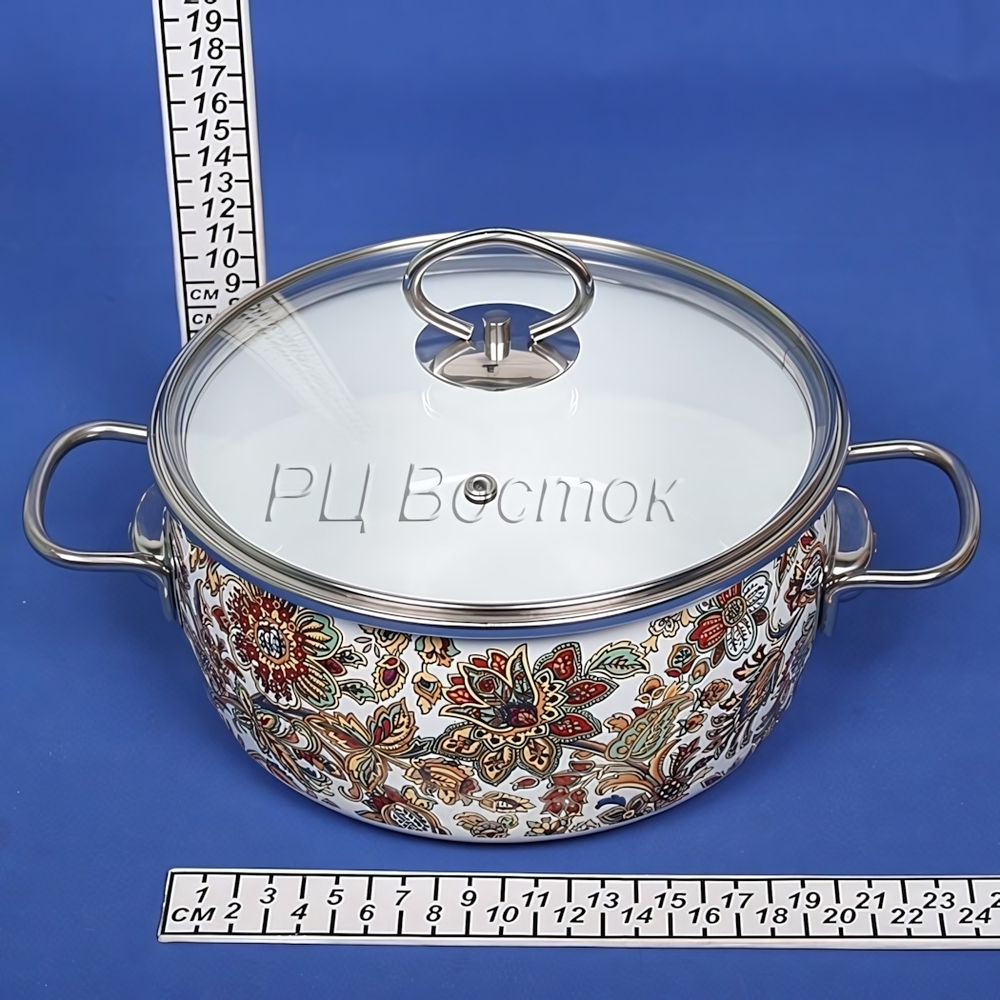 Кастрюля эмалированная 3л «Imperio» сферическая белоснежная 1SA205S