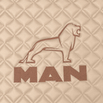 Ковры MAN TGA (автомат, механика), (экокожа, бежевый, бежевый кант, коричневая вышивка)