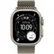Часы Apple Watch Ultra 3, 2025, 49 мм, титан натурального цвета, миланский сетчатый браслет