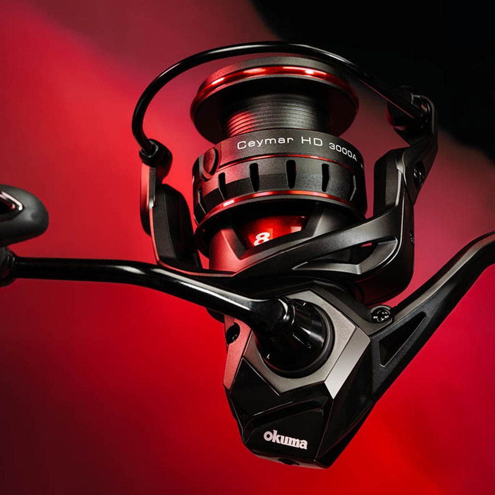 Набор для рыбалки: Катушка Okuma Aria 3000a + Плетеный шнур Power Phantom PE4, 135м, флуоресцентный желтый #1, 0,16мм, 7,7кг.