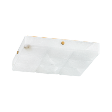Corbett Gypsum Flush Mount, 38 cm, Vintage Brass