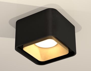 Комплект накладного светильника 1*MR16 GU5.3 XS7833004 SBK/SGD черный песок/золото песок(C7833, N7704)DIY System Complects Ambrella