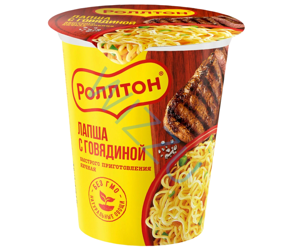 Лапша с говядиной стакан, 70 г