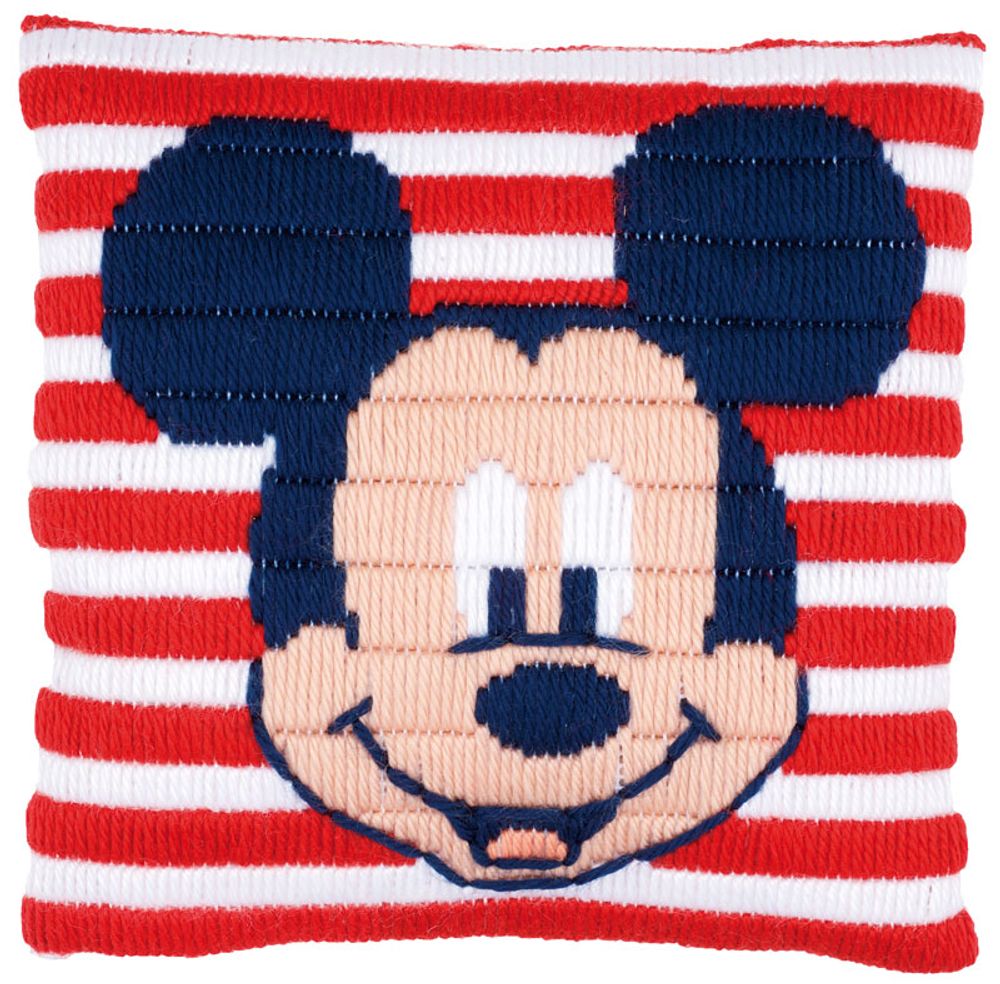 Набор для вышивания нитками Vervaco, подушка Микки Маус (Disney), 25х25 см Набор для вышивания нитками Vervaco, подушка Микки Маус (Disney), 25х25 см