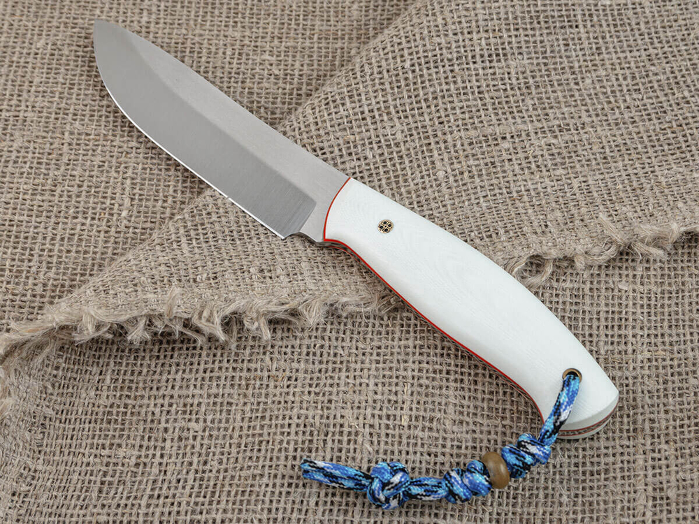 Нож для бушкрафта "Гефест", сталь VG-10/Elmax, рукоять G10 (белая)