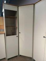 Шкаф с витриной Теодора белый/крафт золотой