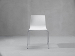 Стул пластиковый Scab Design Alice, хром, лен