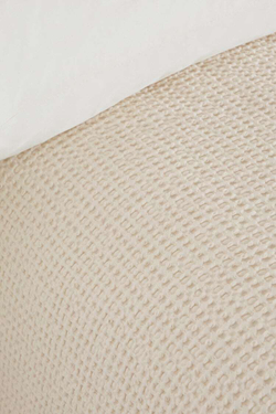 ZARA HOME ВАФЕЛЬНОЕ ПОКРЫВАЛО, ЭКРЮ