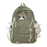 FAMAN Nylon Backpack Women"s Black/White/Pink/Blue/Green