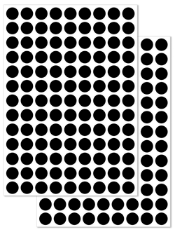 Черные виниловые наклейки для упаковки и маркировки Policomprint M20, 12 мм. 234 шт.