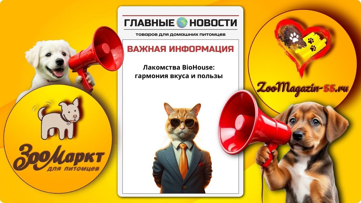 Лакомства для кошек и собак BioHouse