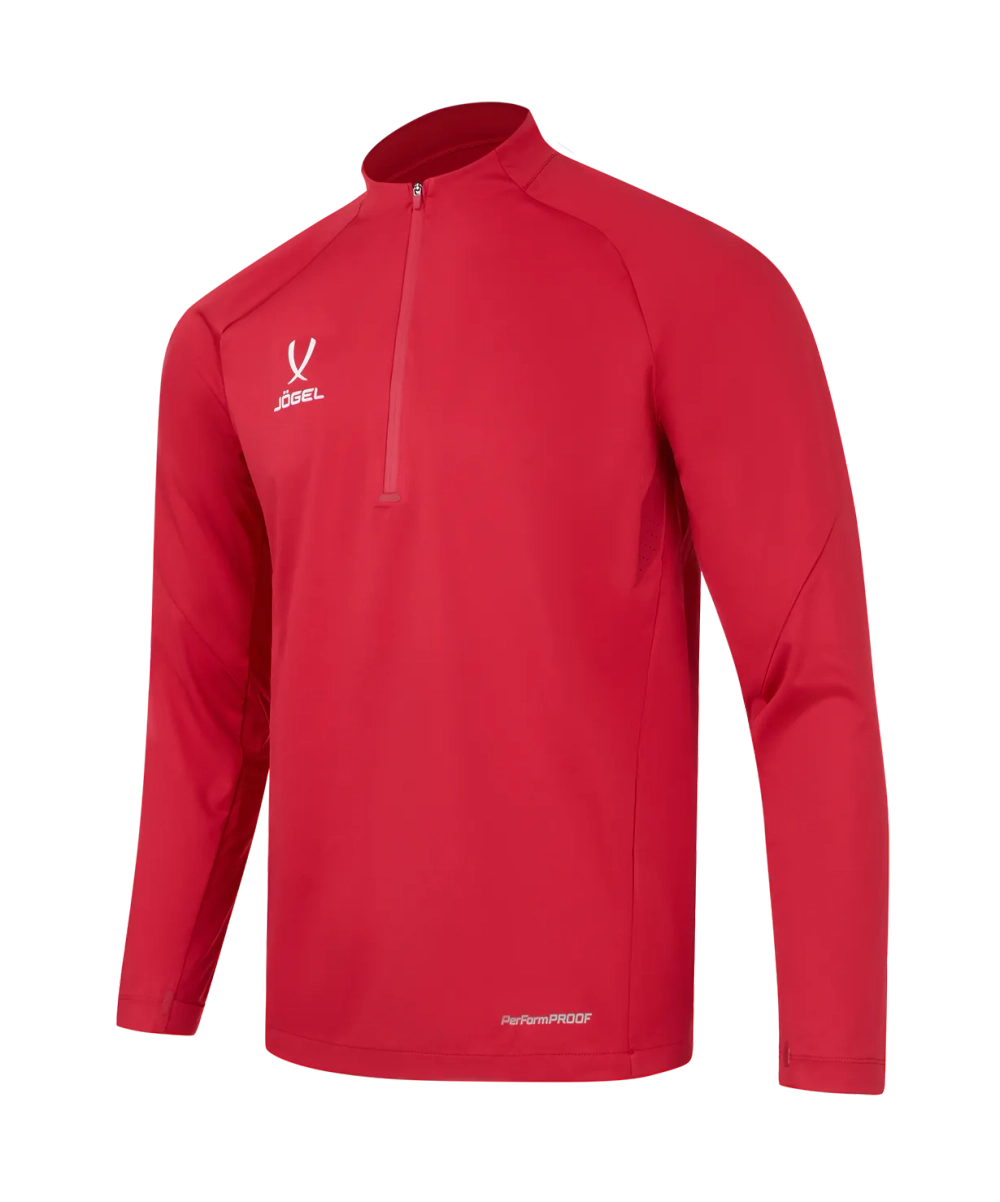 Джемпер ветрозащитный JÖGEL PREMIER PerFormPROOF 1/4 Zip Wind Top, красный
