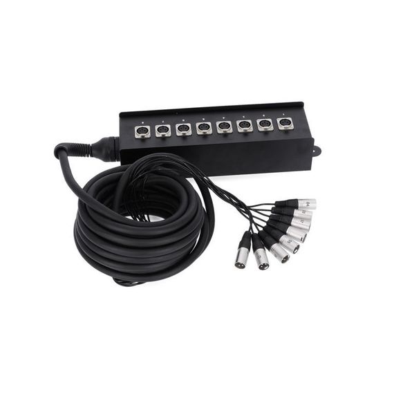 Adam Hall K 8 C 10 - мультикор со стейдж-боксом, 8 x XLR возврат, 8 x 0.314 мм2, 10 м