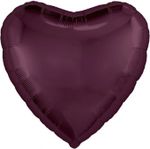 Ag Шар Сердце 19''/46 см, Тёмная вишня (БГ-15)