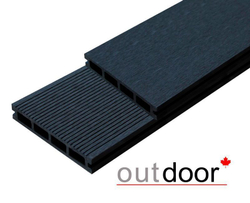 Террасная доска ДПК Outdoor 150*25*3000 мм. вельвет/шлифованная черная