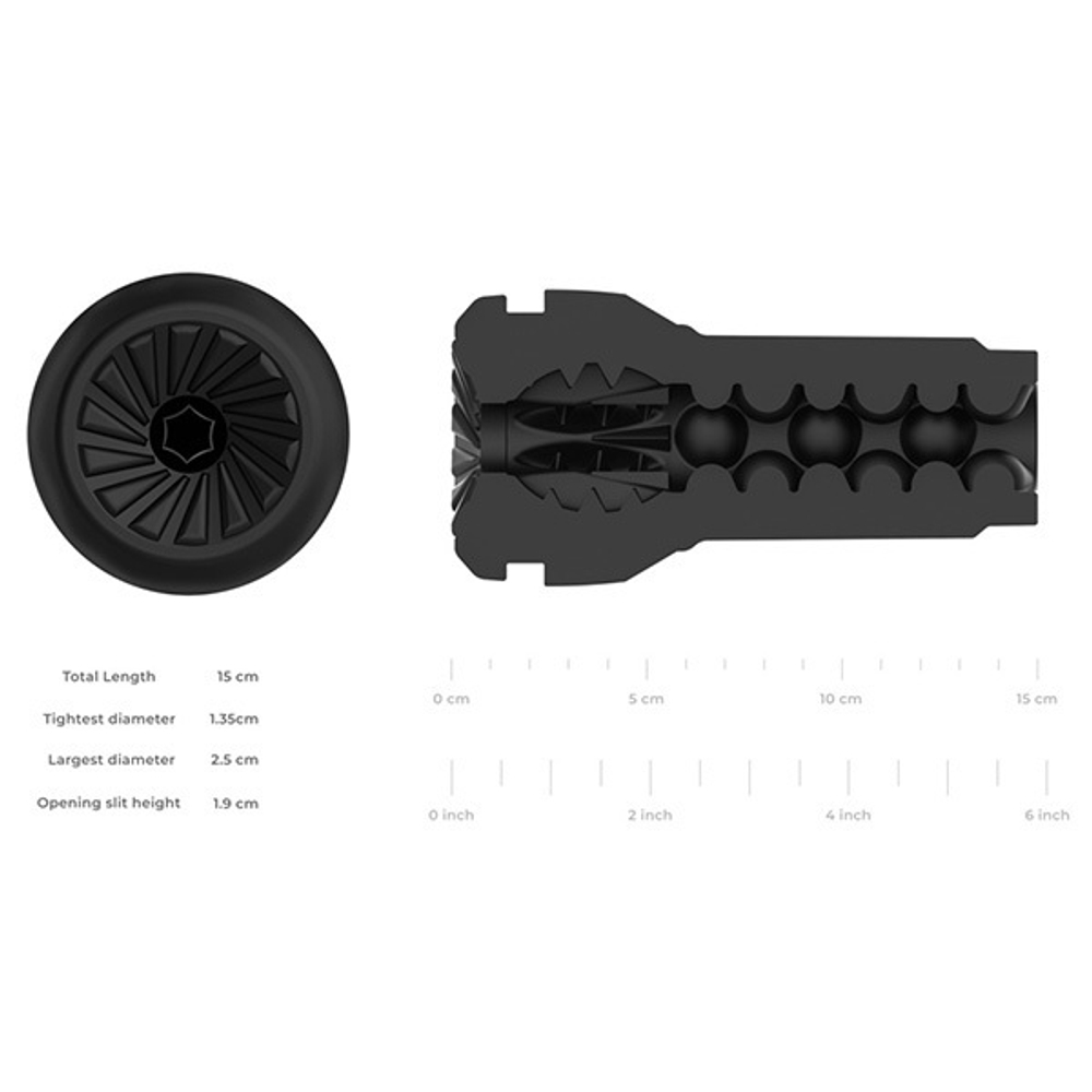 Компактный мастурбатор + интерактивная насадка Kiiroo Feel Pocket Stroker + Power Blow Combo Black