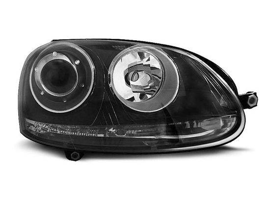 Передние фары VW Golf 5 black
