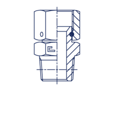Штуцер FNC JIC 3/4 - BSPT 3/8