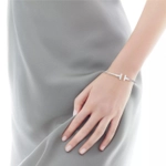 Браслет из белого золота 18k,Tiffany 💠T wire