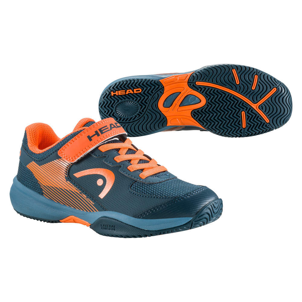 детские Кроссовки теннисные Head Sprint Velcro 3.0 Kids - bluestone/orange