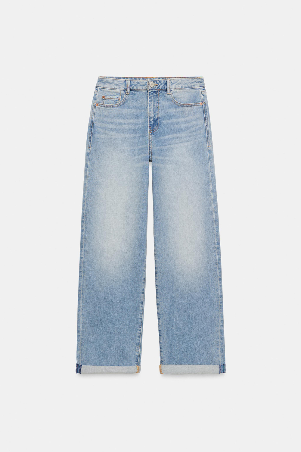 ДЖИНСЫ Z1975 RELAXED FIT СО СРЕДНЕЙ ПОСАДКОЙ И ОТВОРОТАМИ — ZARA