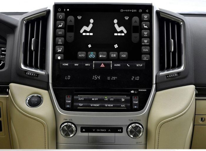 Магнитола для Toyota Land Cruiser 200 2015-2021 (с JBL и 360) - Redpower 75201L монитор 10" на Android 10, Быстрая, CarPlay, 4G SIM-слот, блок климата в комплекте