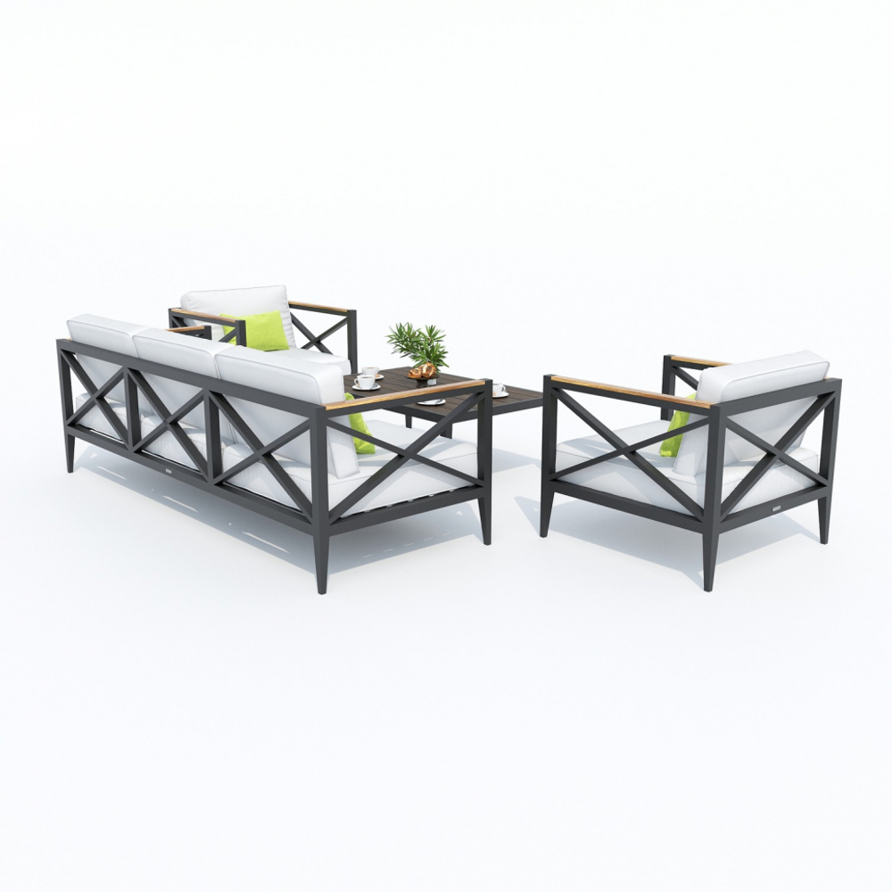 Лаунж зона Ideal Patio ВЕРИТА  белая - каркас карбон
