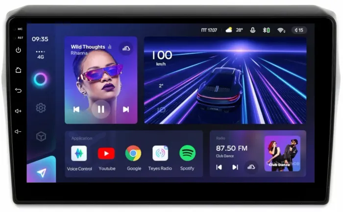 Магнитола для Suzuki Swift 5 2016-2023 (рамка глянцевая 10) - Teyes CC3 на Android 10, Быстрая, QLED, CarPlay, 4G SIM-слот