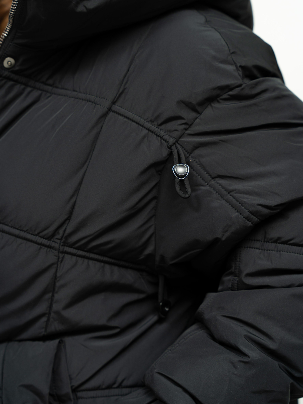 Пуховик зимний женский с капюшоном био-пух большие размеры стеганое длинный