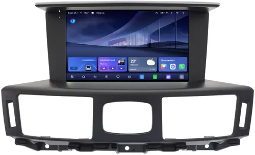 Магнитола для Infiniti QX60 2016-2021 (кожаный верх) - Kuberg QLed+2K, Android 14, TS105, Быстрейшая, CarPlay, SIM-слот