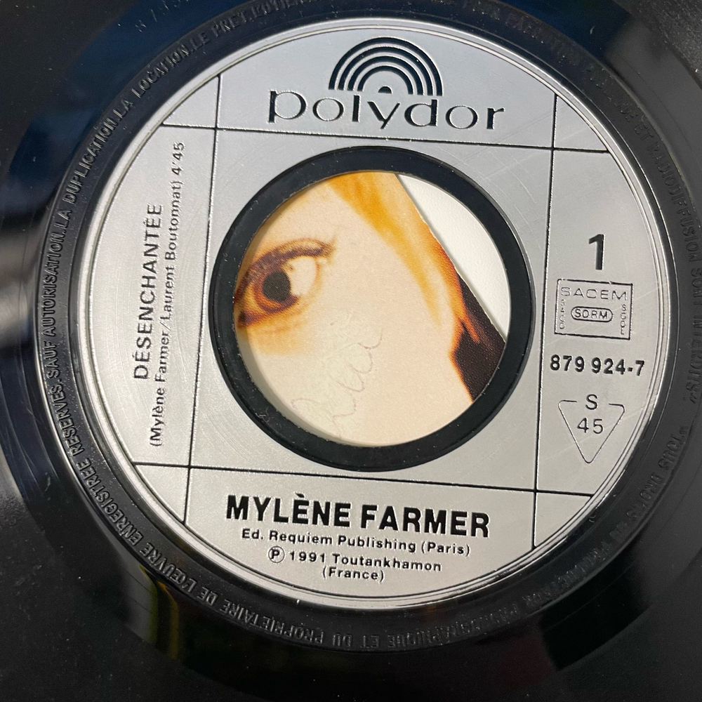 Винтажная виниловая пластинка LP Mylene Farmer Desenchantee (Франция 1991) 7 дюймов