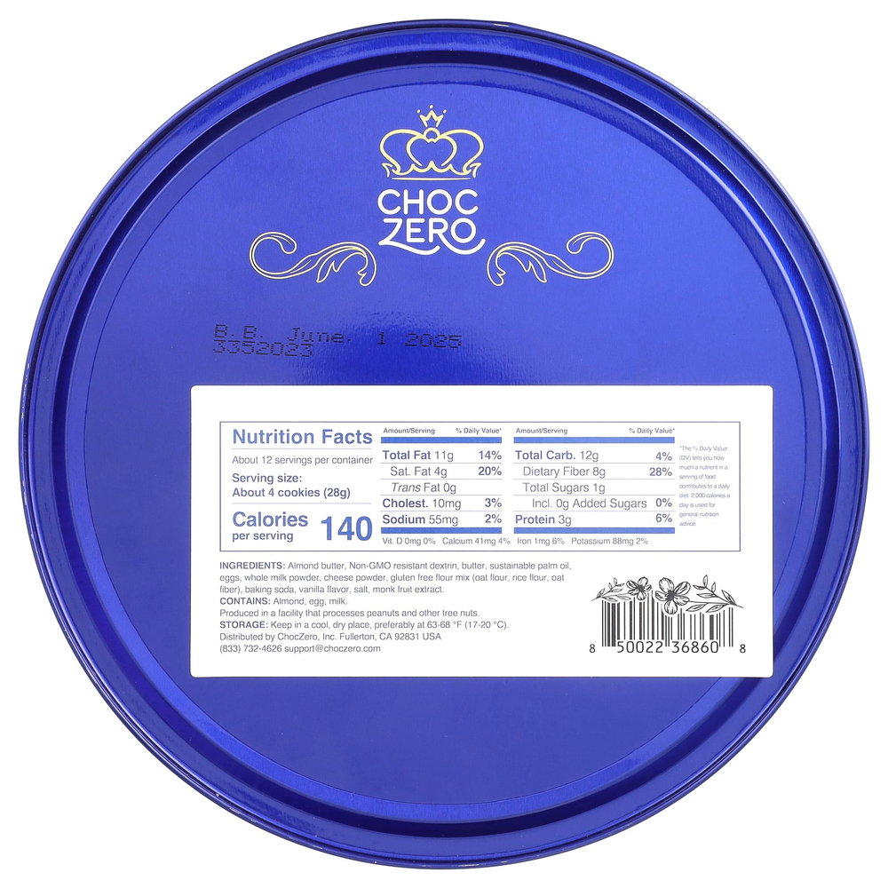 ChocZero, премиальное печенье, 340 г (12 унций)
