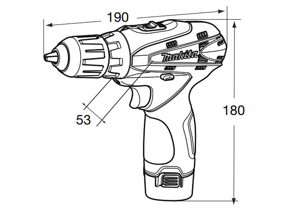 Дрель-шуруповёрт Makita DF330DW