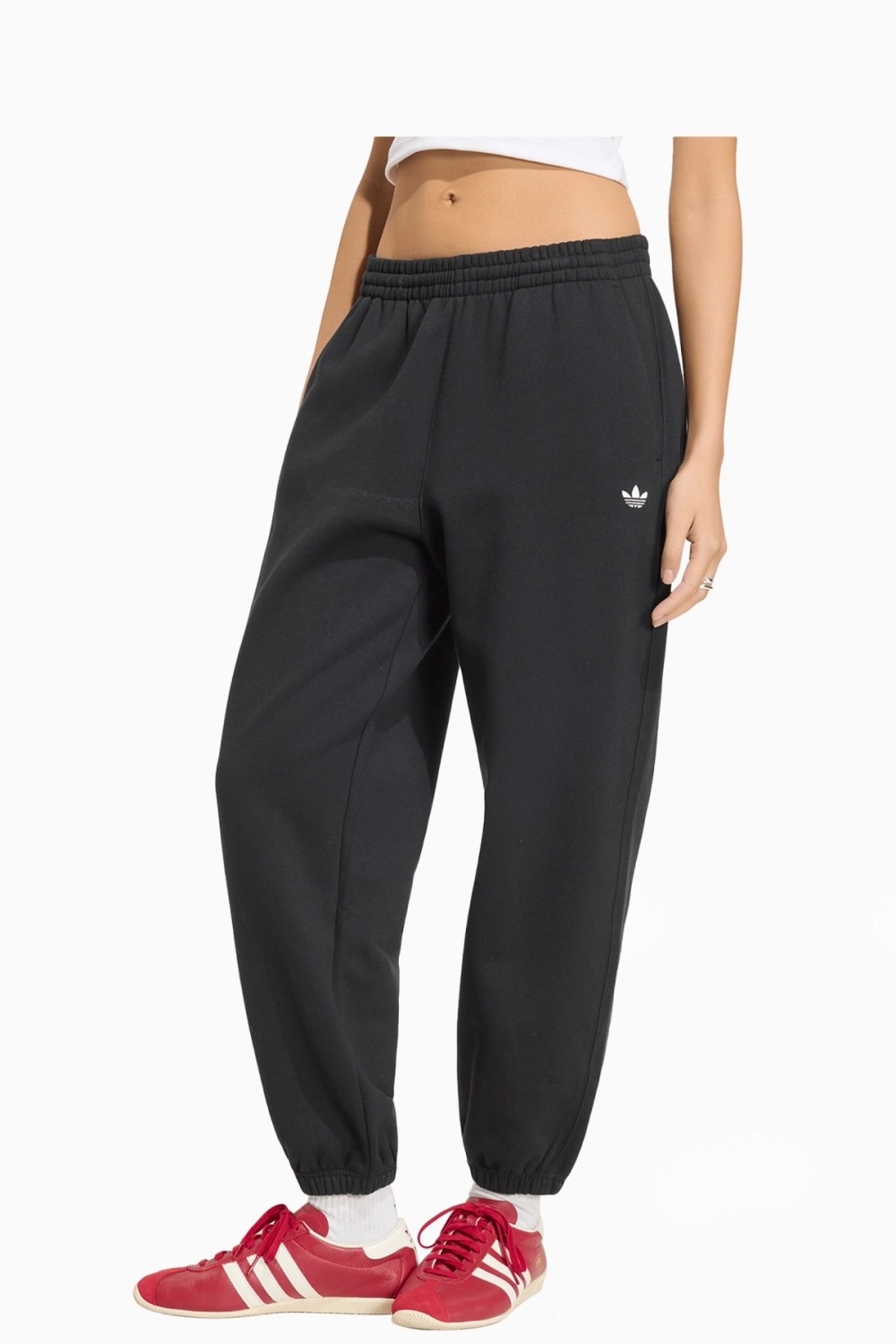 Штаны adidas Originals Trefoil Essentials Regular Fleece - черный
