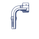 Фитинг DN 12 DK (Г) 22x1.5 (90) (накидная гайка)