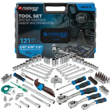 Набор инструментов 121пр. 1/4''3/8''1/2''6гр Forsage LIGHT F LIGHT-41212-5