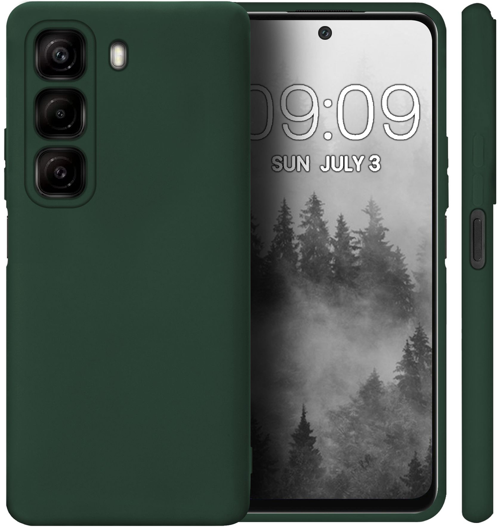Мягкий Soft Touch чехол из силикона для INFINIX HOT 50 4G (не 5G / PRO!) с бархатной подкладкой