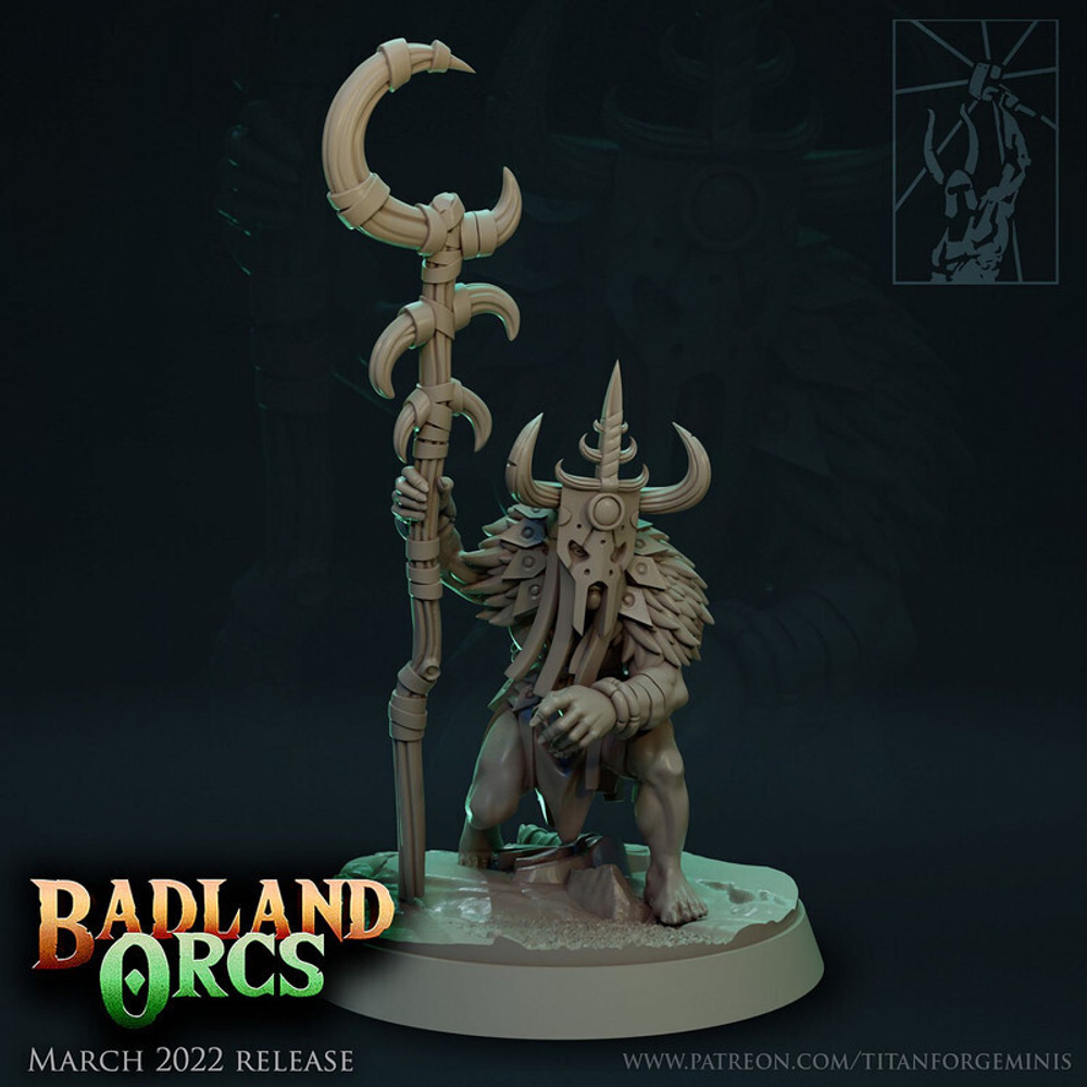 Grand Alliance Destruction Orruk Warclans Wardokk миниатюра для dnd, днд, pathfinder, фентези, Настольная игра, НРИ, Варгейм, РПГ
