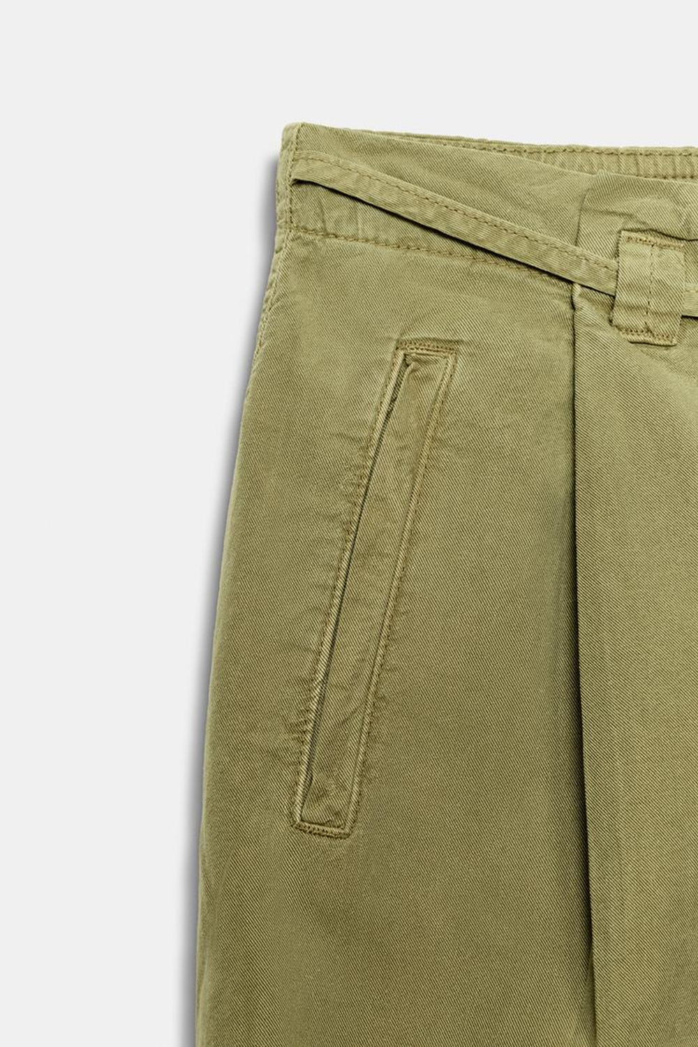 ZARA БРЮКИ-ДЖОГГЕРЫ — ZW COLLECTION, ХАКИ