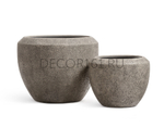 Кашпо TREEZ Effectory Volcano Чаша Design Серо-коричневый туф в-45 см, д-56 см 41.3321-11-067-LBR-56