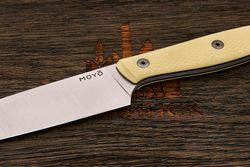 Нож кухонный MOYO Аппарель универсальный 145мм, сталь AR-RPM9, рукоять G10-extra слоновая кость