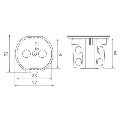 Монтажная коробка RMB-1S (Arlight, Пластик)