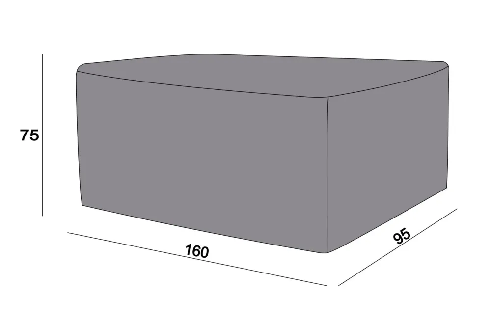 Защитный чехол на стол Латте 160×95×75 см, цвет серый