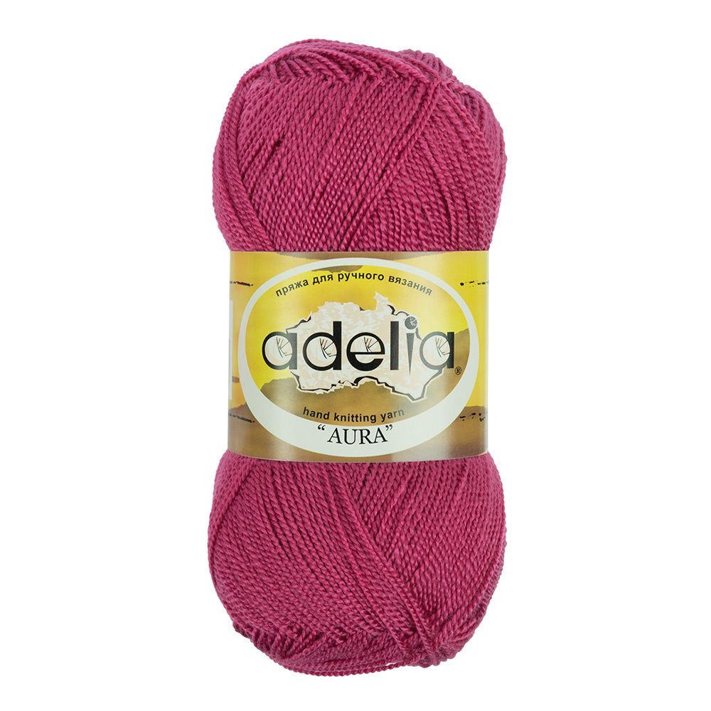 Пряжа Adelia Aura / уп.10 мот. по 50г, 250м, 050 малиновый Пряжа Adelia Aura / уп.10 мот. по 50г, 250м, 050 малиновый