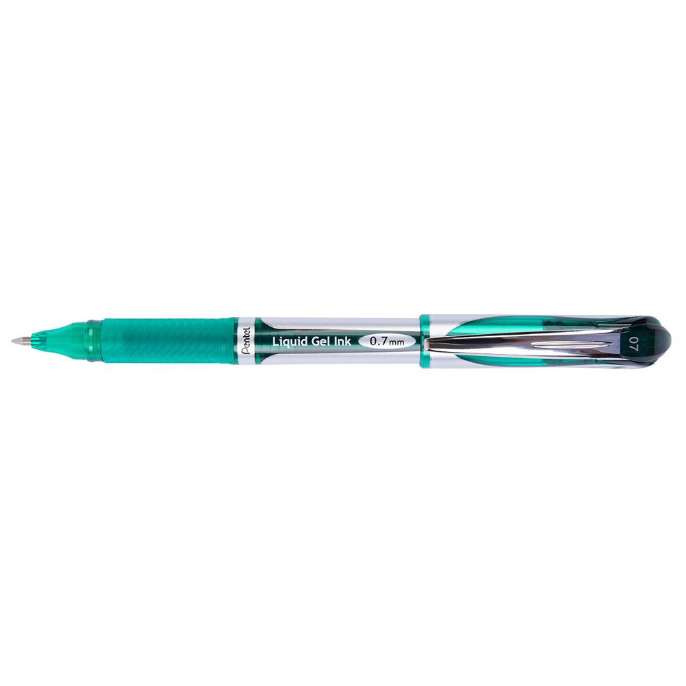 Ручка гелевая Energel 0.7 мм, 12 шт, BL57-DO зеленый стержень, Pentel