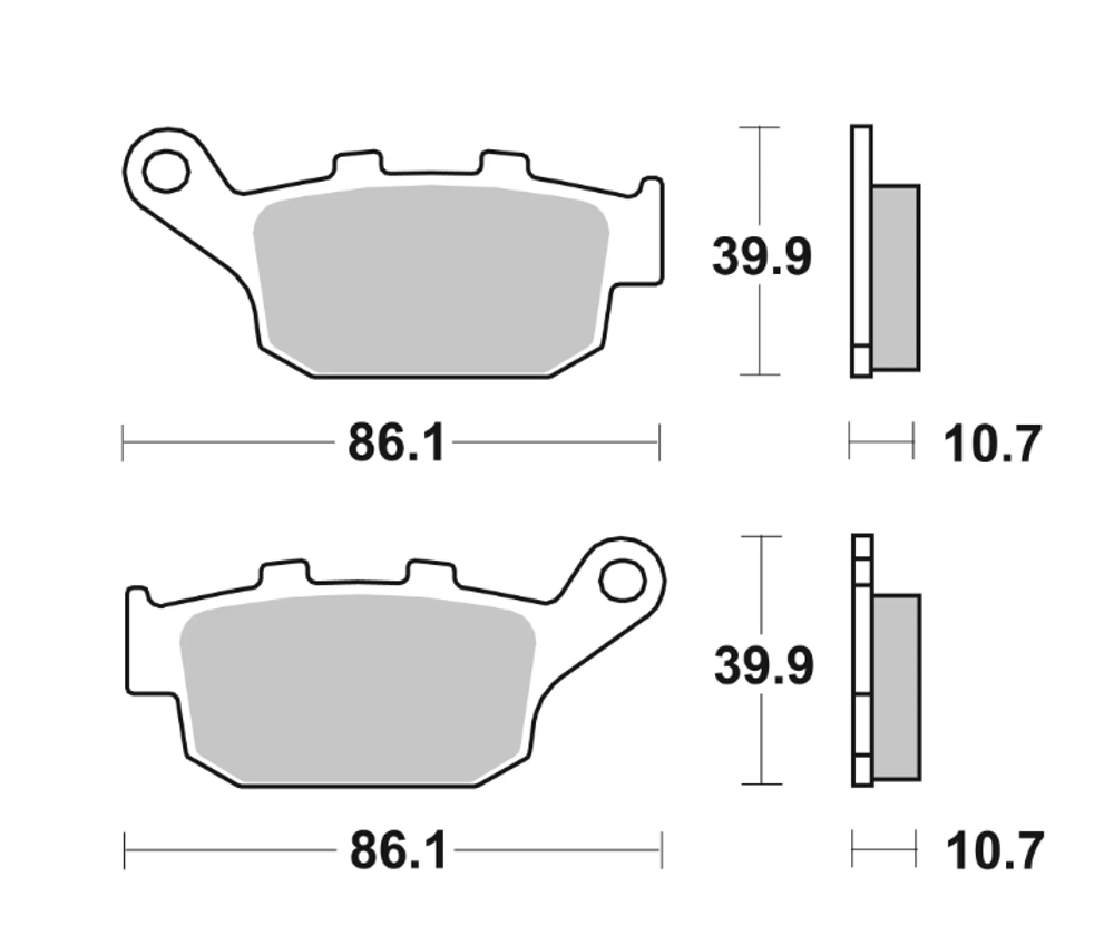 Brembo Колодки тормозные задние 07HO27SP (1 суппорт)