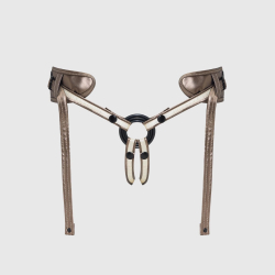 Пояс для страпона Strap-on-me LEATHERETTE HARNESS DESIROUS - NEW DESIGN, бронзовый